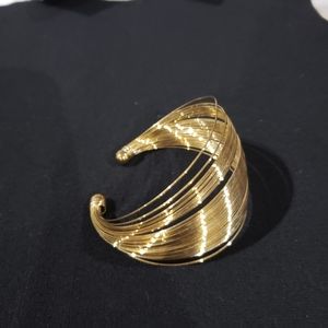 Gold Cuff Bracelet Slinky